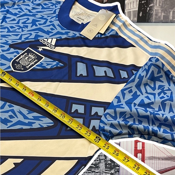 ⚽️NEW ADIDAS Spain FEF Goalkeeper Soccer Jersey Mens size LARGE Loose Fit⚽️ - Picture 5 of 7